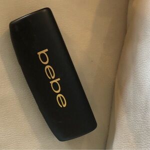 Bebe Black eyeglass or sunglass Case with Gold Logo BEBE brand